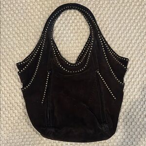 Kooba Tracy Brown Suede Studded Bag